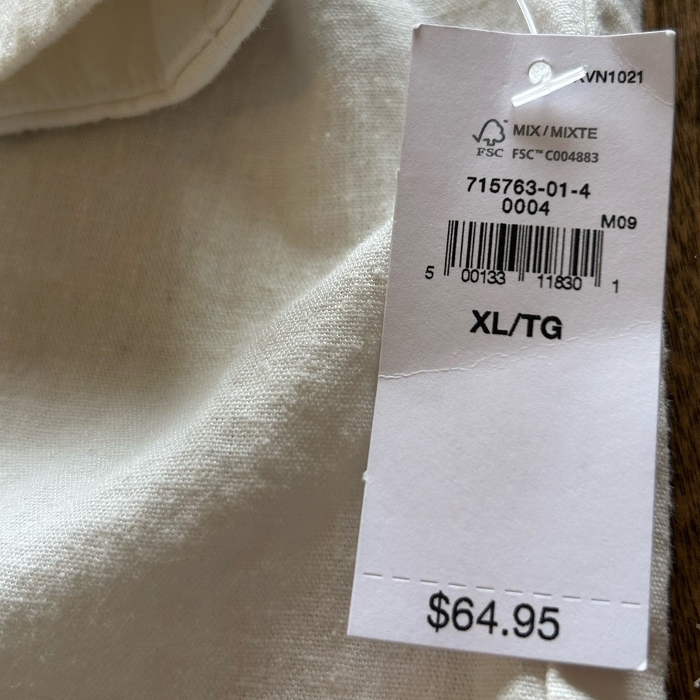 GAP 365 Linen Blend Shorts XL High Rise White Summer NWT - Picture 4 of 10